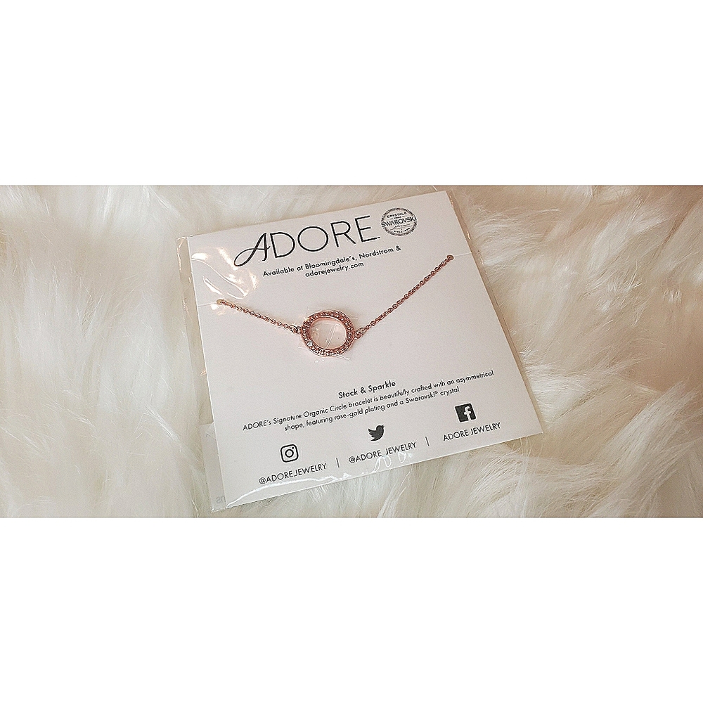 ADORE organic rose gold stackable necklace